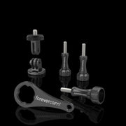 Forevercam 5 in 1 Aluminum Action Camera with Wing Screw Accessories Tripod Mount Adapter Kit for Gopro Session, Fusion, Hero, 6, 5, 4, 3 +, 3, 2, 1