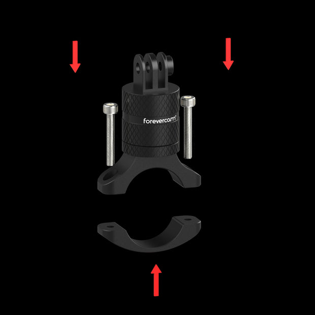 Mountain Bike Camera Handlebar,for All gopro Models/Action Cameras Mountain Bike Mount, Aluminium 360 Degree Rotation Upgraded Version