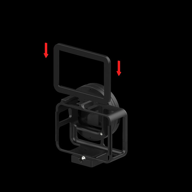 Aluminium Housing Case  for Gopro Hero 7 Black Action Camera Black with Rear Door (Gopro Hero 7 Black Aluminium Case)